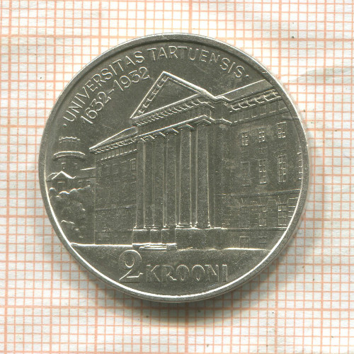 2 кроны. Эстония 1932г