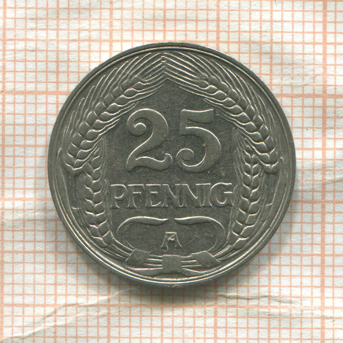 25 пфеннигов. Германия 1912г