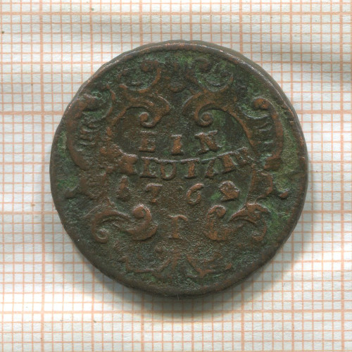 1 крейцер. Австрия 1762г