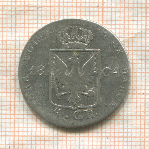 4 грооша. Пруссия 1804г