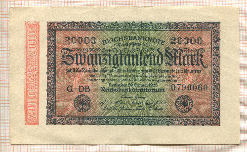 20000 марок. Германия 1923г