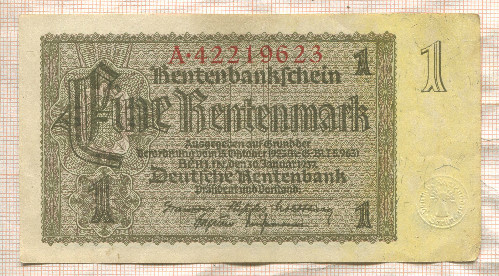 1 марка. Германия 1937г