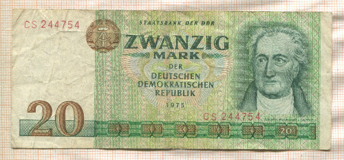 20 марок. ГДР 1975г