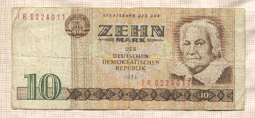 10 марок. ГДР 1971г