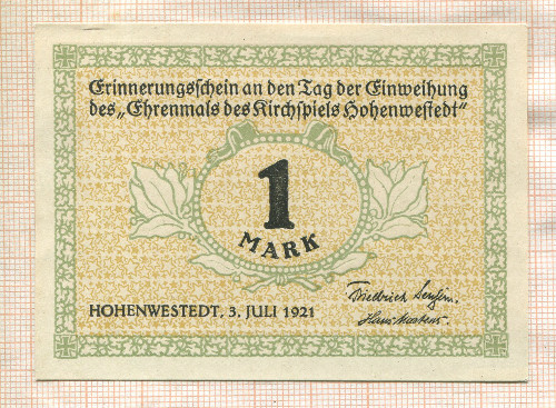 1 марка. Германия 1921г