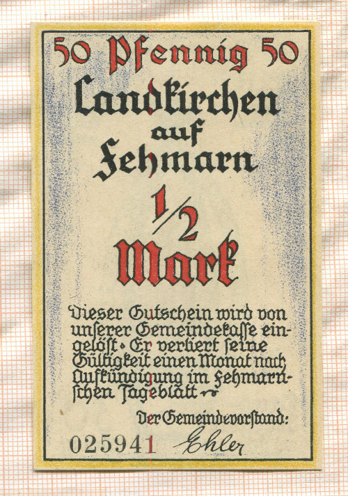 1/2 марки. Германия