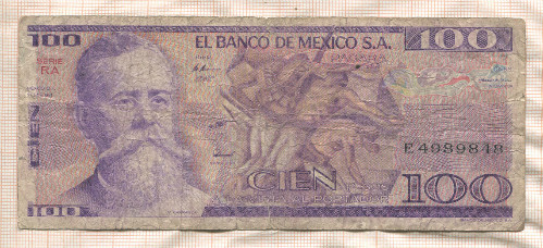 100 песо. Мексика 1981г