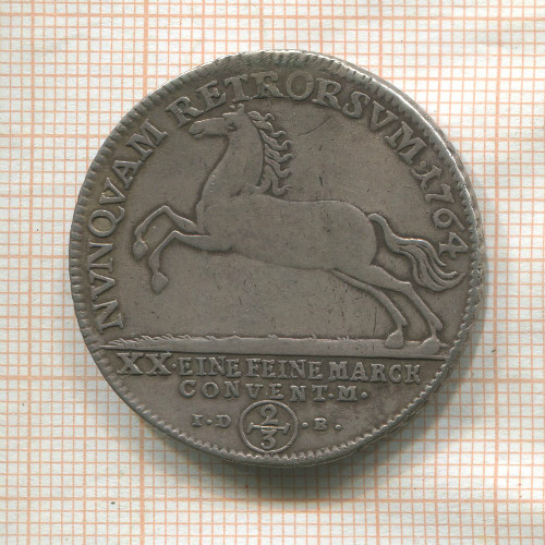 2/3 талера. Брауншвейг-Вольфенбюттель (снят подвес) 1764г