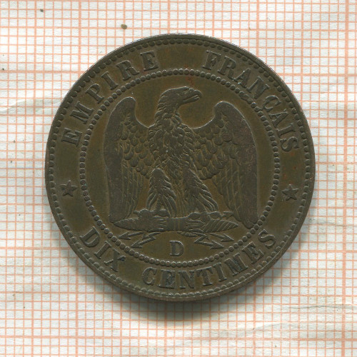 10 сантимов. Франция 1855г