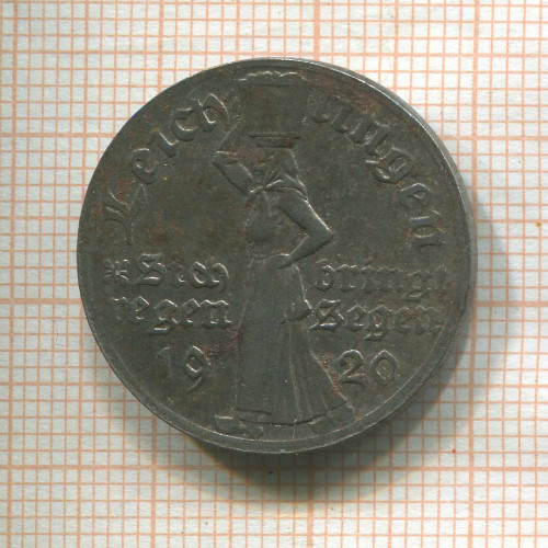 Нотгельд. 50 пфеннигов. Германия. Лайхлинген
