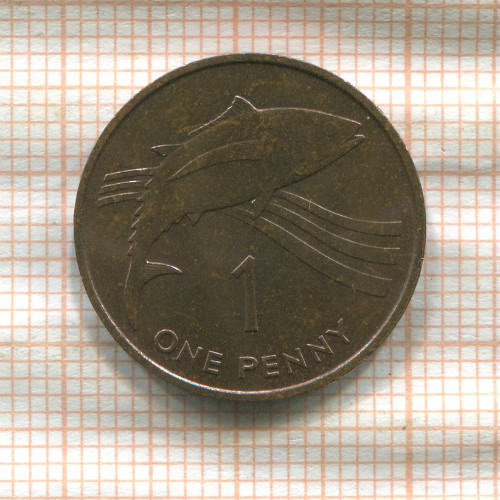 1 пенни. Остров Св. Елены и острова Вознесения. F.A.O. 1984г
