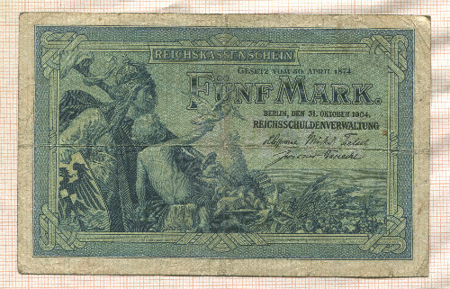 5 марок. Германия 1904г