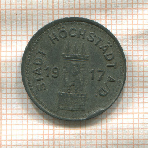 Нотгельд. 10 пфеннигов. Германия. Хёхштедт-на-Дунае