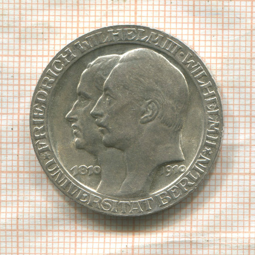 3 марки. Пруссия 1910г