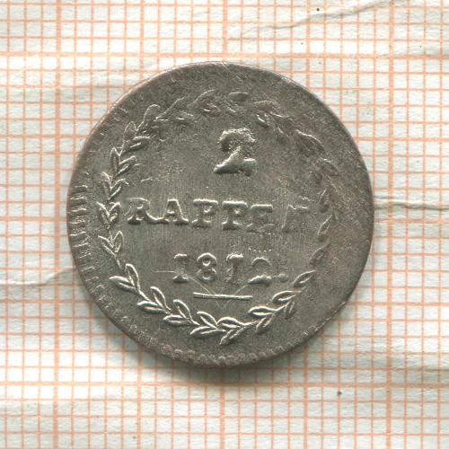 2 раппена. Швейцария. Швиц 1812г