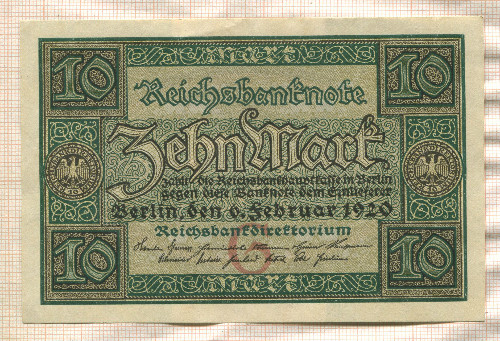 10 марок. Германия 1920г