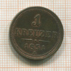 1 крейцер. Австрия 1851г