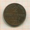 2 пфеннига. Пруссия 1855г