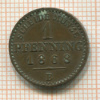 1 пфенниг. Пруссия 1868г