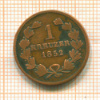 1 крейцер. Баден 1852г