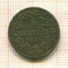 1 крейцер. Баден 1863г