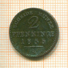 2 пфеннинга. Пруссия 1855г