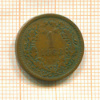1 крейцер. Венгрия 1868г