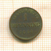 1 пфеннинг. Бавария 1864г