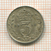 3 пенса. Великобритания 1916г