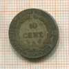 10 сантимов. Французский Индокитай 1923г