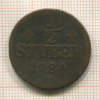 1/2 штубера. Юлих-Берг 1784г