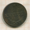 1 крейцер. Австрия 1816г