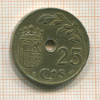 25 сантимов. Испания 1937г
