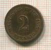 2 пфеннига.  Германия 1875г