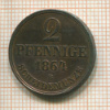 2 пфеннига. Ганновер 1864г