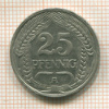 25 пфеннигов. Германия 1910г