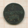 1 пфенниг. Ганновер 1845г