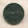 1 пфенниг. Ганновер 1855г