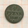 4 пфеннига. Ганновер 1838г