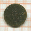 2 пфеннинга. Пруссия 1823г