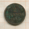 2 пфеннинга. Бавария 1869г