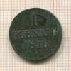1 пфенниг. Ганновер 1846г
