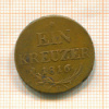 1 крейцер. Австрия 1816г