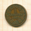 1 крейцер. Нассау 1862г