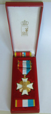 Крест за заслуги для пожарных. Люксембург. (коробка с дефектом)