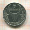 5 франков. Мадагаскар 1968г