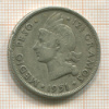 1/2 песо. Доминикана 1951г