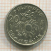 20 франков. Французская Полинезия 1975г