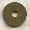 5 центов. Восточная Африка 1939г