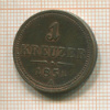 1 крейцер. Австрия 1851г